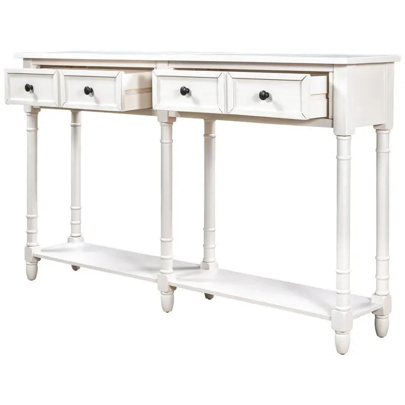 Console avec deux tiroirs et étagère inférieure