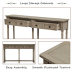 Console avec deux tiroirs et étagère inférieure