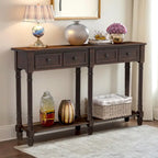 Console avec deux tiroirs et étagère inférieure