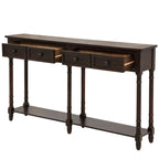 Console avec deux tiroirs et étagère inférieure