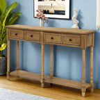 Console avec deux tiroirs et étagère inférieure
