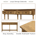 Console avec deux tiroirs et étagère inférieure