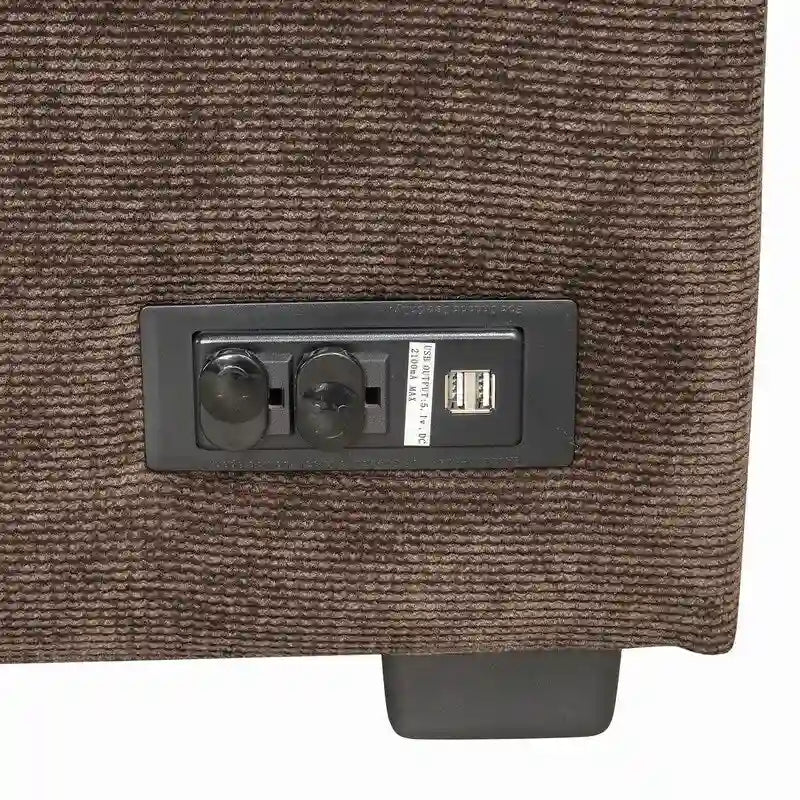 Canapé-lit d'angle de 82,6 po avec roues et ports USB