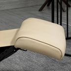 Fauteuil inclinable manuel avec piètement pivotant en bois et repose-pieds