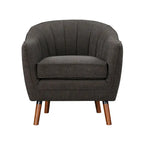 Fauteuil d'appoint de 31 pouces avec revêtement en polyester et pieds en bois
