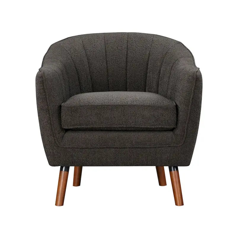 Fauteuil d'appoint de 31 pouces avec revêtement en polyester et pieds en bois