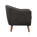 Fauteuil d'appoint de 31 pouces avec revêtement en polyester et pieds en bois