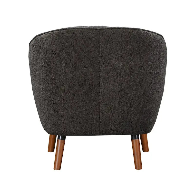 Fauteuil d'appoint de 31 pouces avec revêtement en polyester et pieds en bois