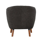 Fauteuil d'appoint de 31 pouces avec revêtement en polyester et pieds en bois