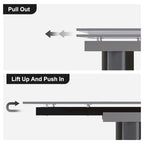 Ensemble de salle à manger 9 pièces avec table extensible et 8 chaises rembourrées