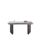 Ensemble de salle à manger 9 pièces avec table extensible et 8 chaises rembourrées