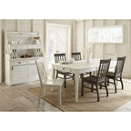 Buffet et huche blancs antiques avec rangement