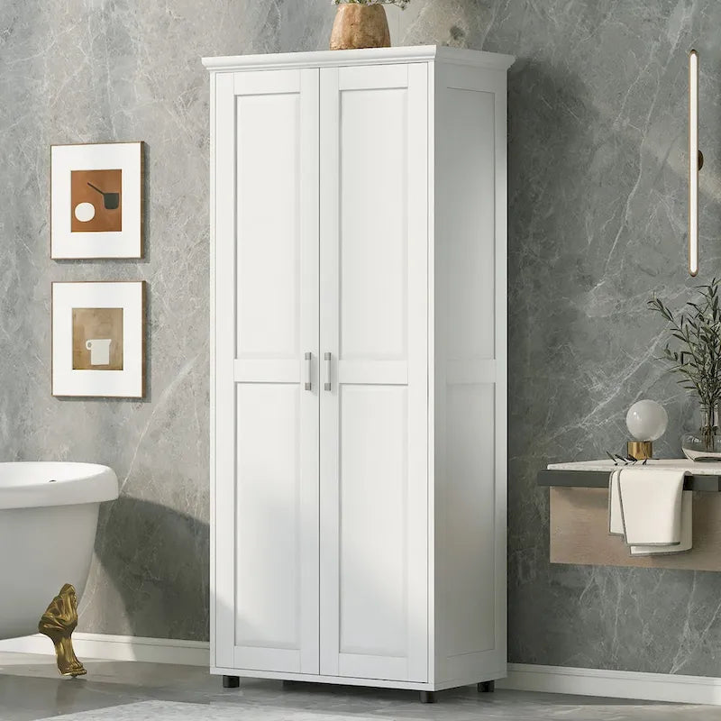 Meuble de rangement avec 2 portes et étagère réglable