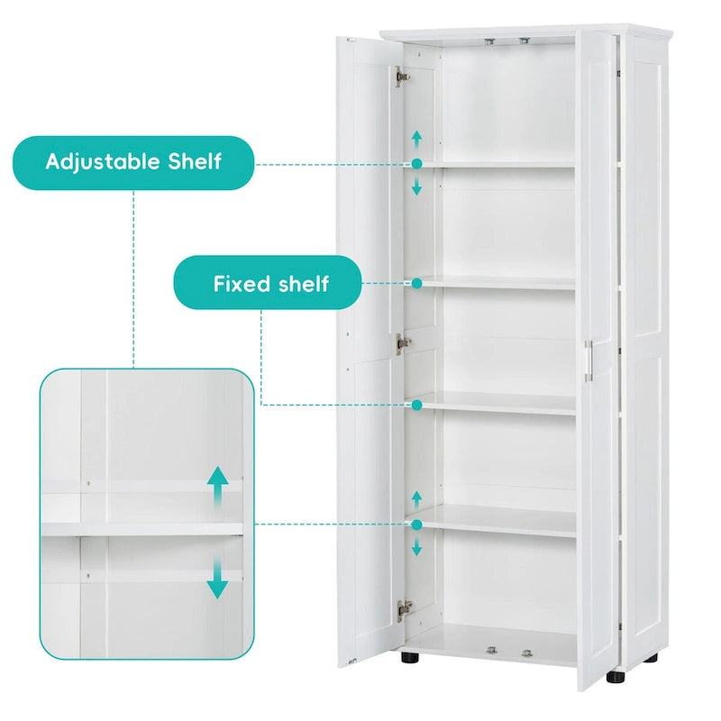 Meuble de rangement avec 2 portes et étagère réglable