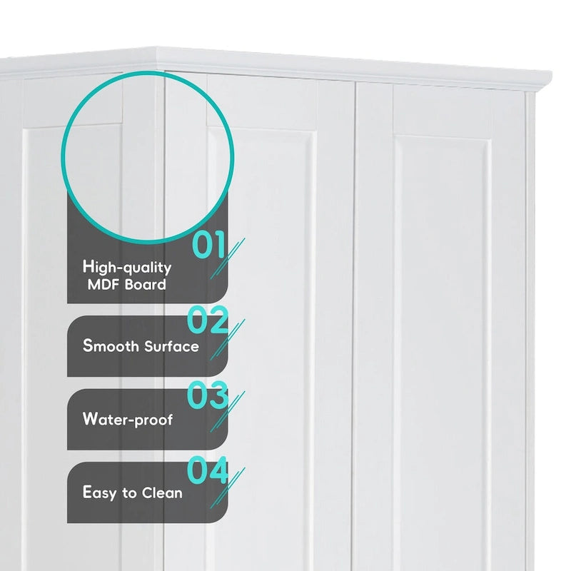 Meuble de rangement avec 2 portes et étagère réglable