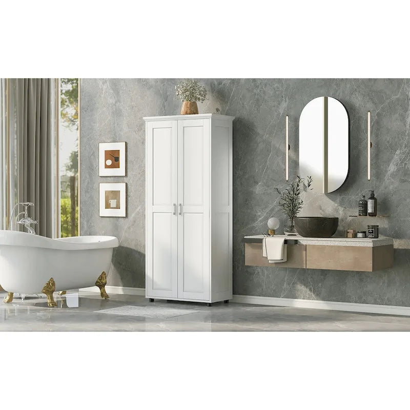 Meuble de rangement avec 2 portes et étagère réglable