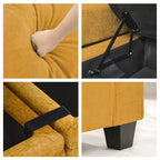 Fauteuil simple avec rangement caché et pouf amovible